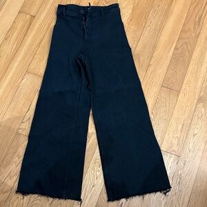 Zara Black Flare Wide-Leg Jeans